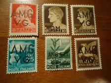lot de 6 timbres Italie divers