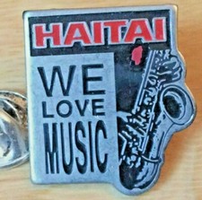   pin's lapel pins vintage HAITAI we love music Jazz saxophone