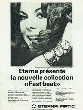 publicité Advertising 1221 1968   montre Eterna-Matic 3000  Fast Beat  Kon Tiki