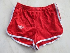 Short ADIDAS vintage VENTEX rouge nylon sport TREFOIL années 80 XS