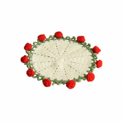 Napperon miniature avec roses - miniature,