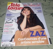 Magazine Tv Tele Loisirs Zaz Rare Dedicace Autograph