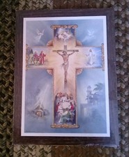 Vtg Wall Plaque Life of Jesus