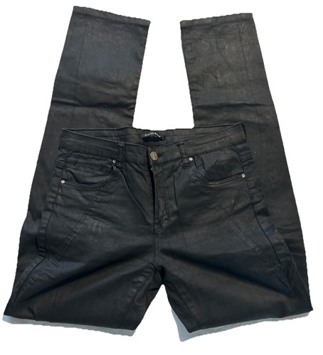 Jean noir toile enduit - jean,