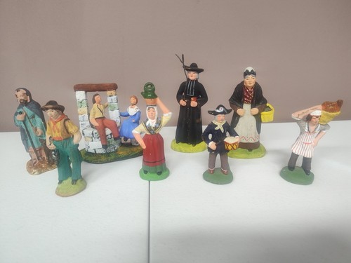 Vtg lot santon figurines - santon,