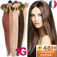 25,50,75 EXTENSION DE CHEVEUX POSE A CHAUD 100% NATUREL REMY HAIR 49-60CM 1G AAA