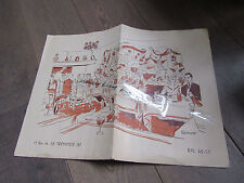 MENU RESTAURANT AUX TROIS FRERES 11 RUE DE LA TREMOILLE PARIS 1960