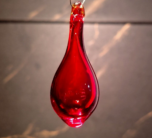 Pampille goutte verre de - pampille,