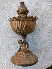 pied de lampe en bronze doré 19 ème siècle angelot