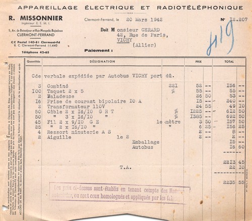 1942 appareillage electrique - 1942,