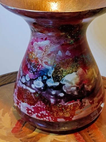 Vase art laque line - d'art,