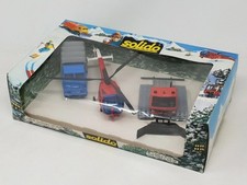 Coffret Solido Montagne : 3 véhicules : Simca Unic 4x4, Hélicoptère, Dameur Kass