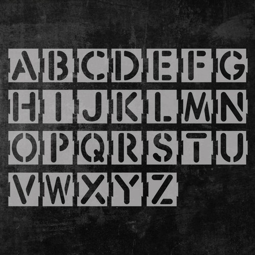 Pochoirs lettre alphabet - pochoirs, de