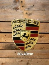 Plaque métal Logo Porsche 30x40cm
