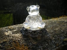 figurine en verre décor ours socle en étain 92 °/
