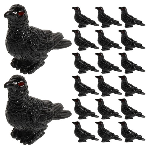 60pcs black mini resin crows - 60pcs,