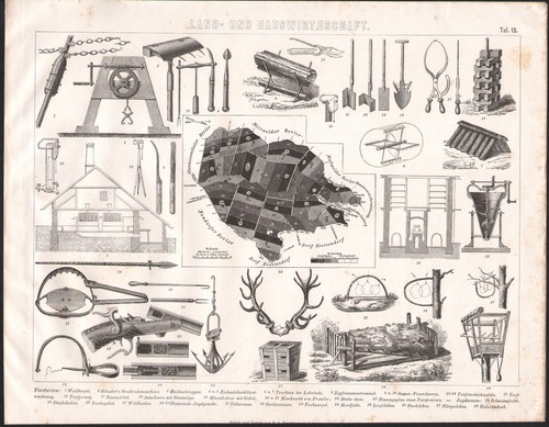 1870 original engraving - original,