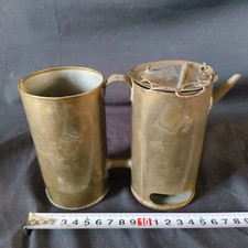 Ensemble De Réchaud Militaire En Laiton Du Japon Et Tasse D'Époque WWII -h0604-