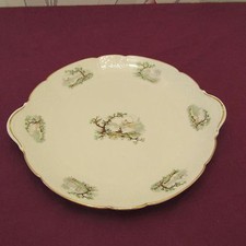 Plat à gâteaux en porcelaine de Limoges décor d'un pêcheur - lot 5