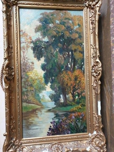 Tableau ancien huile sur toile - ancien,