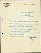 Facture 1925 Guilliet Fils & Cie à Auxerre dép 89 Yonne