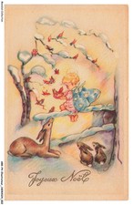 ARRP4-0214-ILLUSTRATEUR - COLONVIRT - Joyeux Noel - Ange - oiseaux - cerf - la