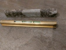 Ancien Outil Niveau à Bulle en Laiton 20 CM  1900 collection curiosité