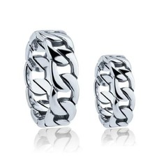 Bague anneau style chaîne