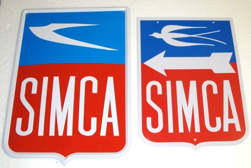 Simca plaques metal - simca,