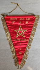 EXCEPTIONNEL Fanion du match FAR  RABAT v ASSE ST ETIENNE DU 1/9/1968 Football