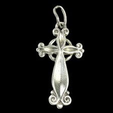 Ancienne Croix Pendentif Breton Kelt " Da Viken" en Argent Breizh Breton