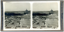 Stereo, Espagne, Tolède, vue prise du Mirador Vintage stereo card - Tirage arg