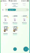 Mewtwo x3 + Giratina x2 Mini