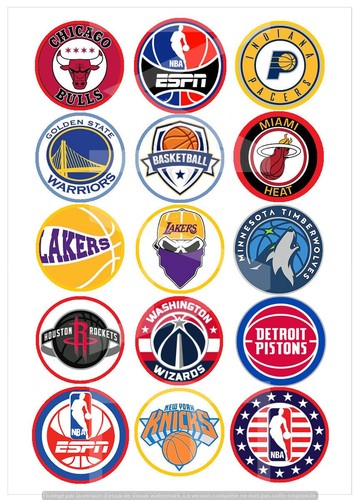 NBA. Lot de 15 décorations