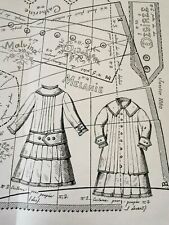  ANCIEN PATRON LA POUPEE MODELE 34CM  COTUME ELEGANT JANVIER  1880