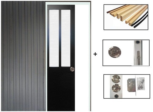 Porte coulissant atelier - atelier, noir