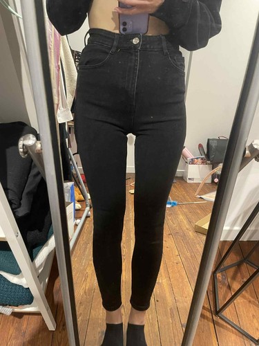 Jean noir skinny zara taille - noir,