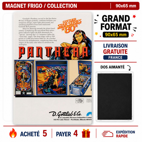 Magnet frigo flipper panthera - magnet,