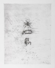 Donald Saff ,Fly Fer Chaise, Gravure À L'Eau-forte, Signée Et Numéroté À Crayon