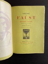 GOETHE. Faust. Trad. de NERVAL. Les Maîtres du livre. 1/205 ex. sur vergé vert