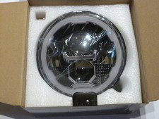 Optique moto Full LED blanc homologué Noire pour phare rond 7 pouces Type 6 NEUF