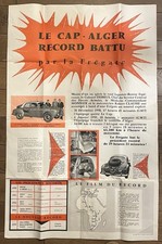 AFFICHE RAID LE CAP ALGER RECORD BATTU RENAULT FRÉGATE CIRCA 1959 65 X 100 Cm