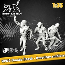 1:35 - Figurines WW2 Soldats Américains Omaha Beach
