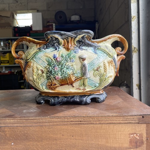 Art nouveau large majolica - art,