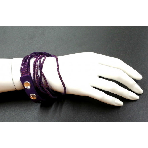 Bracelet cristal violet - cristal,