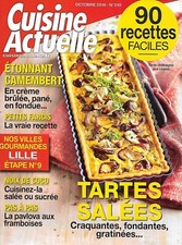 CUISINE ACTUELLE n°310 octobre 2016  90 recettes faciles: Tarte salées, Lille