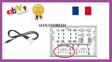 Cable auxiliaire adaptateur mp3 pour autoradio PEUGEOT RD4 12pin
