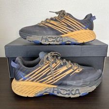 Chaussures de randonnée Hoka One One Speedgoat 4 bleu orange trail hommes 8