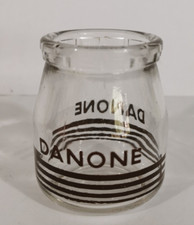 ANCIEN POT DE YAOURT DANONE EN VERRE SÉRIGRAPHIÉ