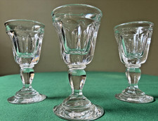 Lot de 3 verres à pied cristal Baccarat Le Creusot Charles XIXème - H : 11,5 cm